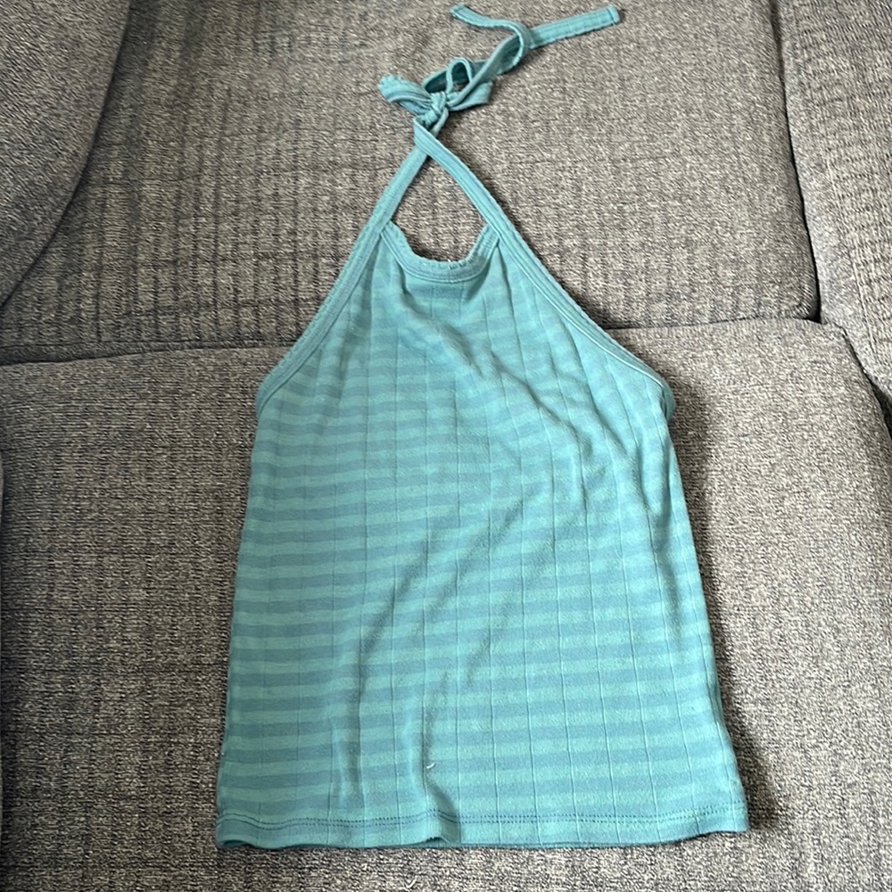 Green/blue halter tank